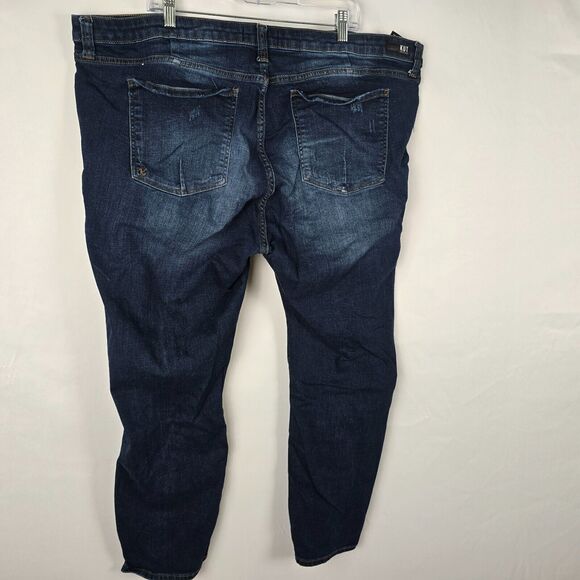 Kut From the Kloth Jeans Women's 24W Blue Catherine Slouchy Boyfriend Distressed - Picture 13 of 15